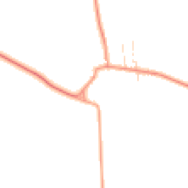 Daytime road noise heatmap for NG23 5JE