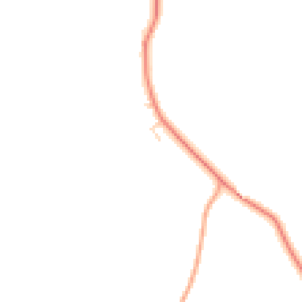 Daytime road noise heatmap for NG23 5JU