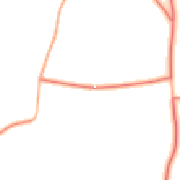 Daytime road noise heatmap for NG23 5JY