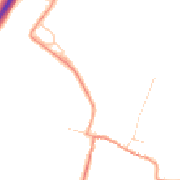 Daytime road noise heatmap for NG23 5LF