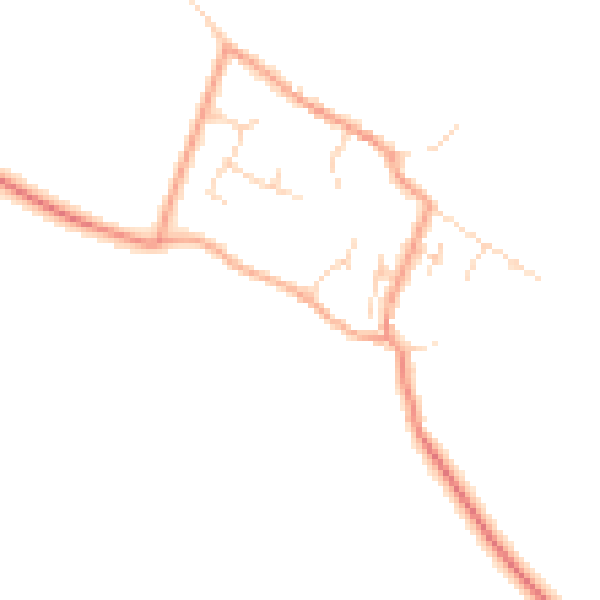 Daytime road noise heatmap for NG23 5NP