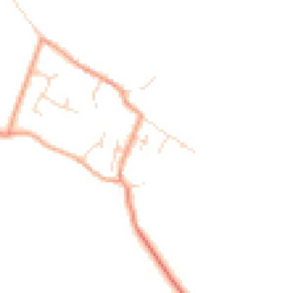 Daytime road noise heatmap for NG23 5NT