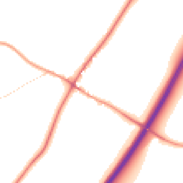 Daytime road noise heatmap for NG23 5QD