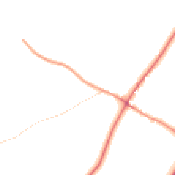 Daytime road noise heatmap for NG23 5QF