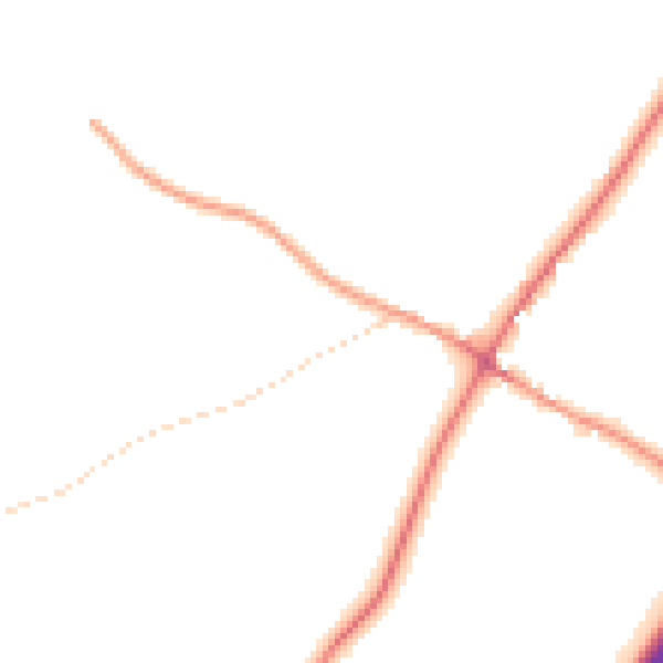 Daytime road noise heatmap for NG23 5QG