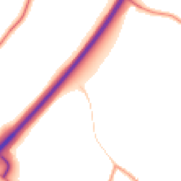 Daytime road noise heatmap for NG23 5QJ