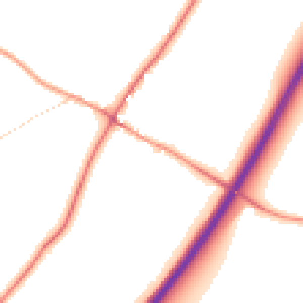 Daytime road noise heatmap for NG23 5QN