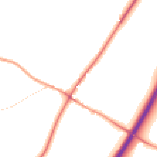 Daytime road noise heatmap for NG23 5QQ