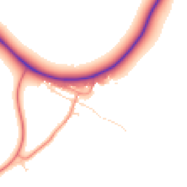 Daytime road noise heatmap for NG23 5QZ