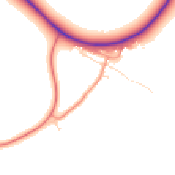 Daytime road noise heatmap for NG23 5RA