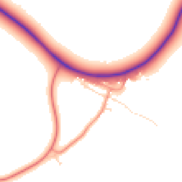 Daytime road noise heatmap for NG23 5RD