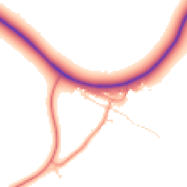 Daytime road noise heatmap for NG23 5RP