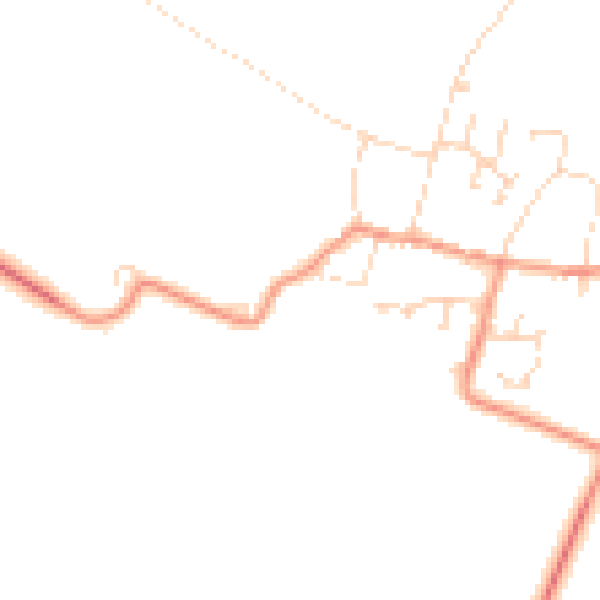 Daytime road noise heatmap for NG23 5TY