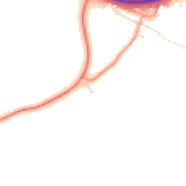 Daytime road noise heatmap for NG23 5UA