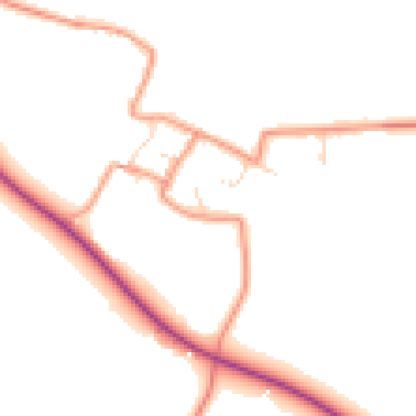 Daytime road noise heatmap for NG23 6AE