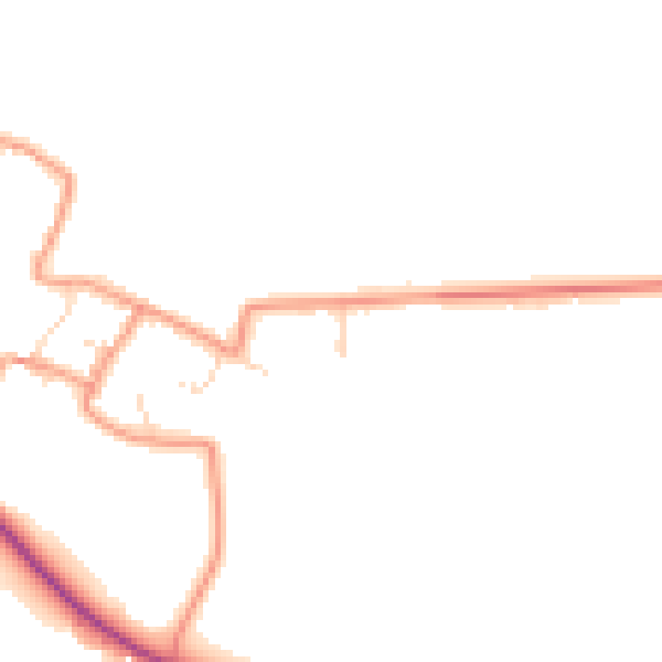 Daytime road noise heatmap for NG23 6AG