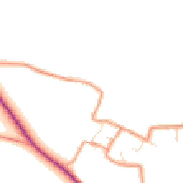 Daytime road noise heatmap for NG23 6AJ