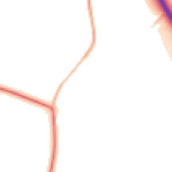 Night-time road noise heatmap for NG23 6EF