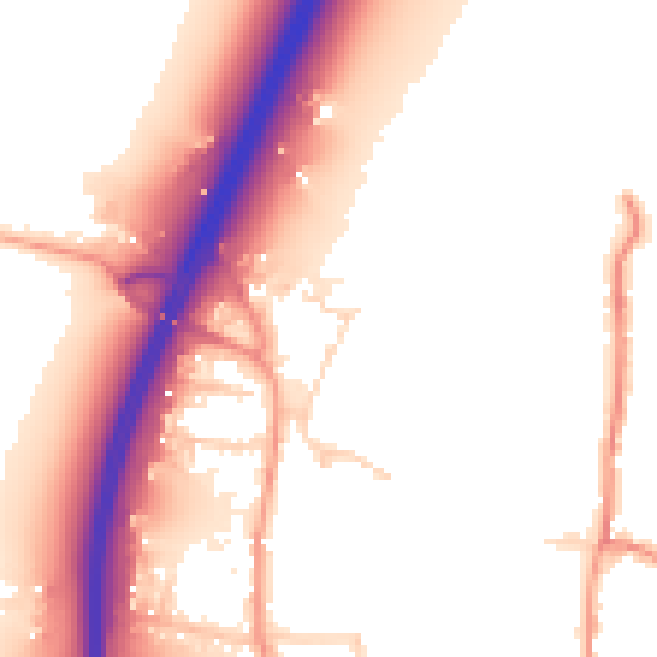 Daytime road noise heatmap for NG23 6FF