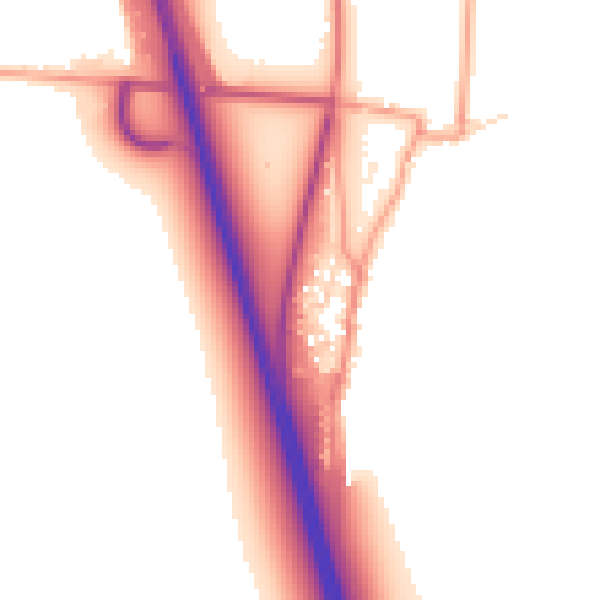 Daytime road noise heatmap for NG23 6FN