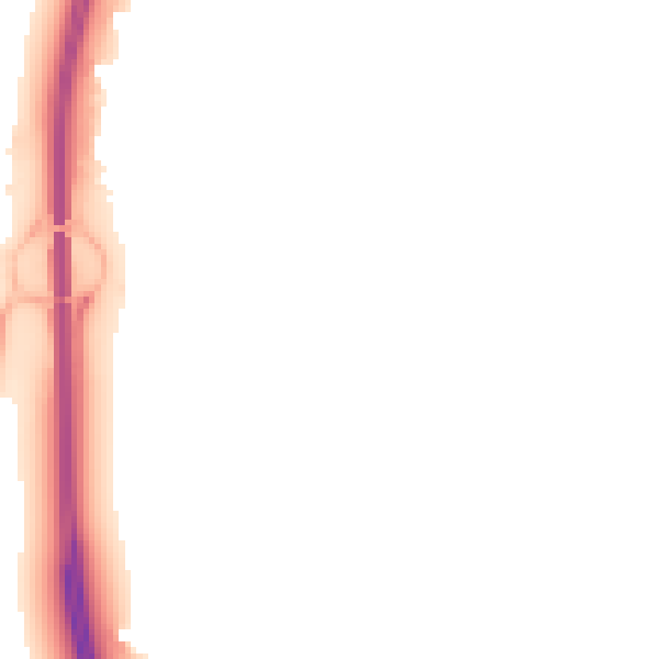 Night-time road noise heatmap for NG23 6HE