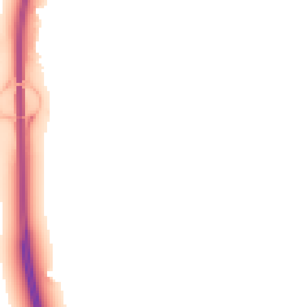Night-time road noise heatmap for NG23 6HF