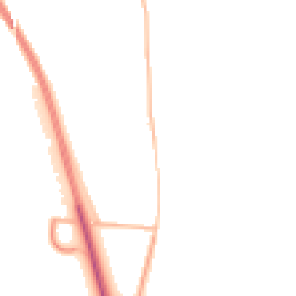 Night-time road noise heatmap for NG23 6NL