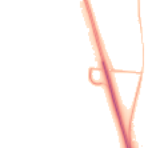 Night-time road noise heatmap for NG23 6NU