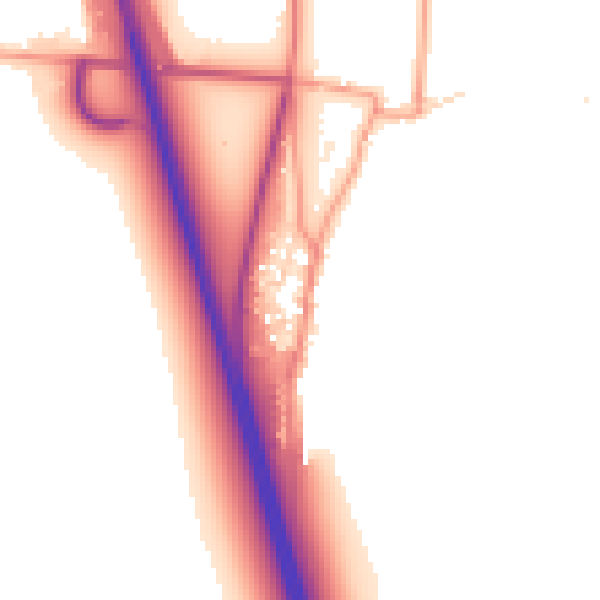 Daytime road noise heatmap for NG23 6NW