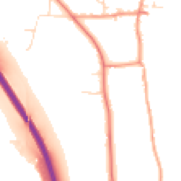 Daytime road noise heatmap for NG23 6PN