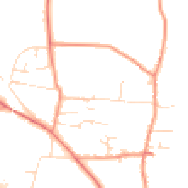 Daytime road noise heatmap for NG23 6PZ