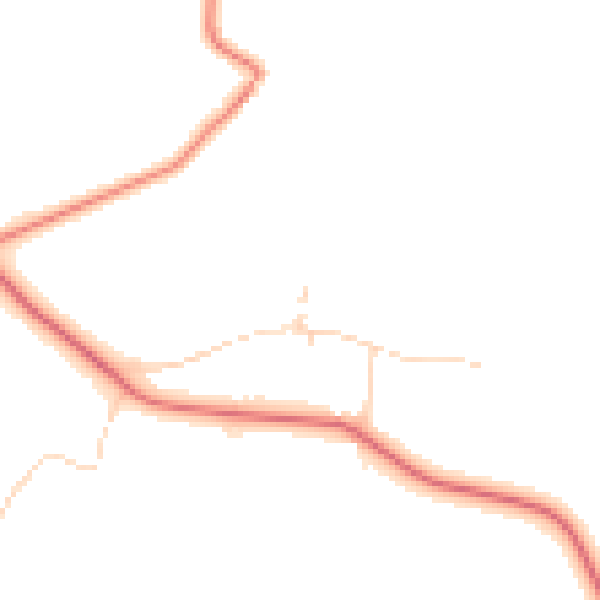 Daytime road noise heatmap for NG23 6SW