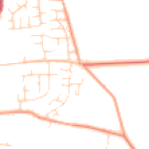 Daytime road noise heatmap for NG23 7BJ