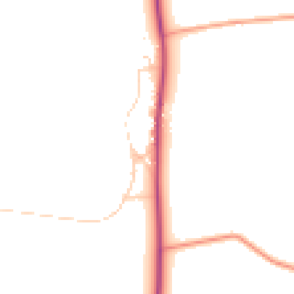 Daytime road noise heatmap for NG23 7BN