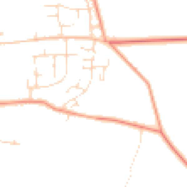 Daytime road noise heatmap for NG23 7DX