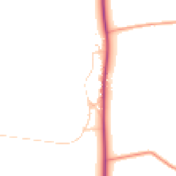 Daytime road noise heatmap for NG23 7HJ