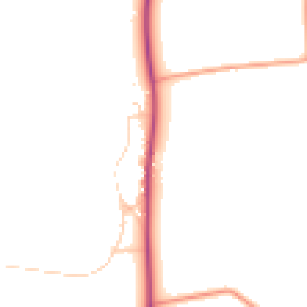 Daytime road noise heatmap for NG23 7HR