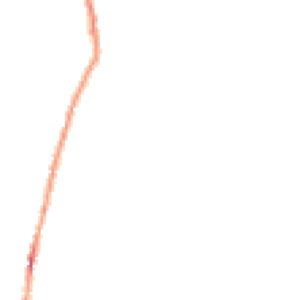Night-time road noise heatmap for NG23 7PL