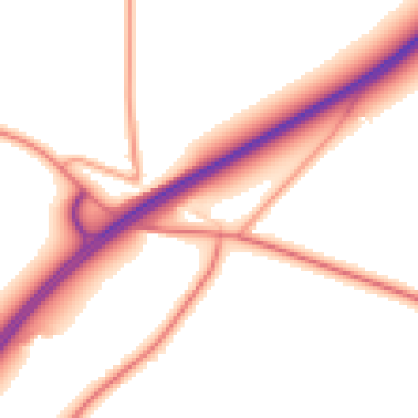 Daytime road noise heatmap for NG23 7QZ