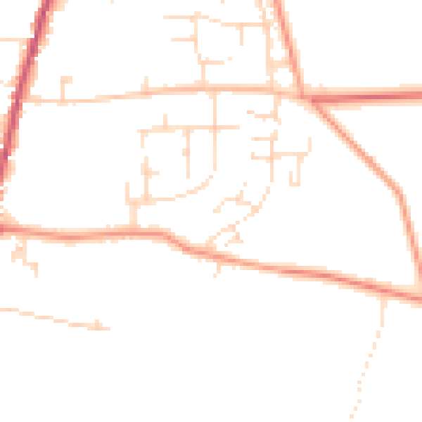 Daytime road noise heatmap for NG23 7SA