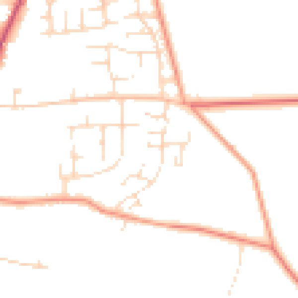 Daytime road noise heatmap for NG23 7SB