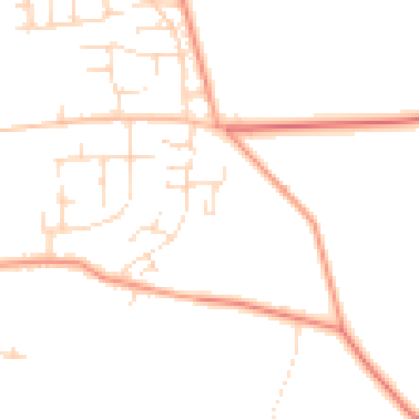 Daytime road noise heatmap for NG23 7SF