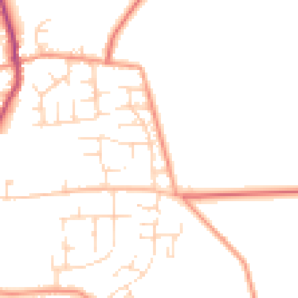 Daytime road noise heatmap for NG23 7ST