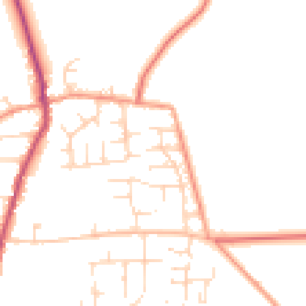 Daytime road noise heatmap for NG23 7SX
