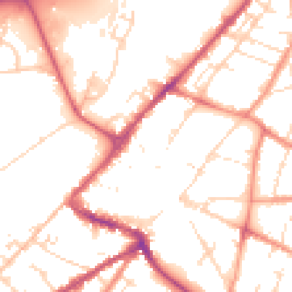 Daytime road noise heatmap for NG24 1AD