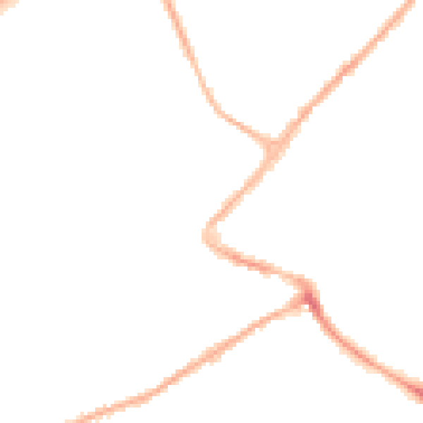 Night-time road noise heatmap for NG24 1BG
