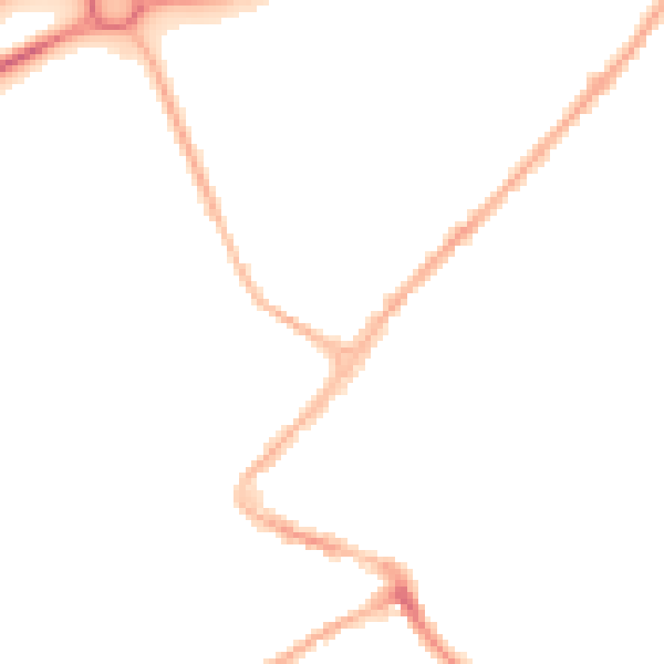 Night-time road noise heatmap for NG24 1BH