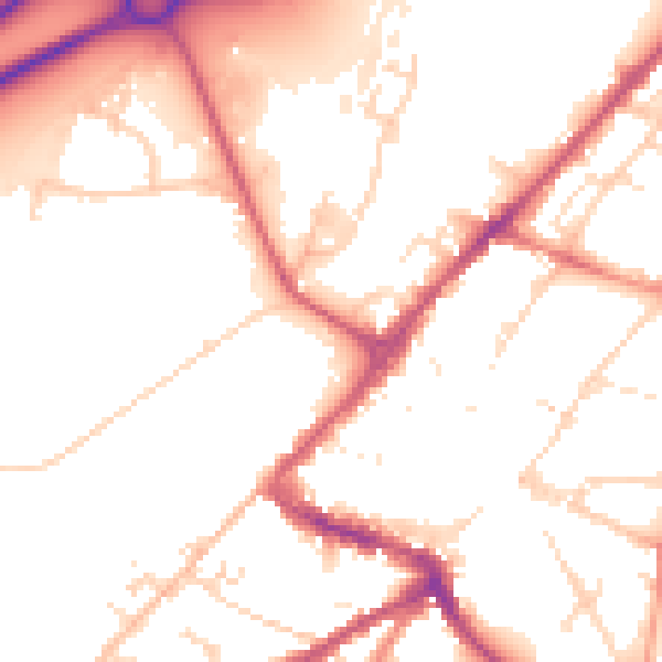 Daytime road noise heatmap for NG24 1BN