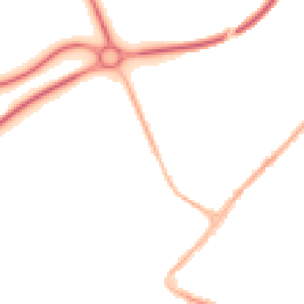 Night-time road noise heatmap for NG24 1BT