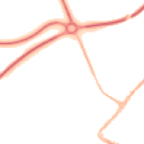 Night-time road noise heatmap for NG24 1BU